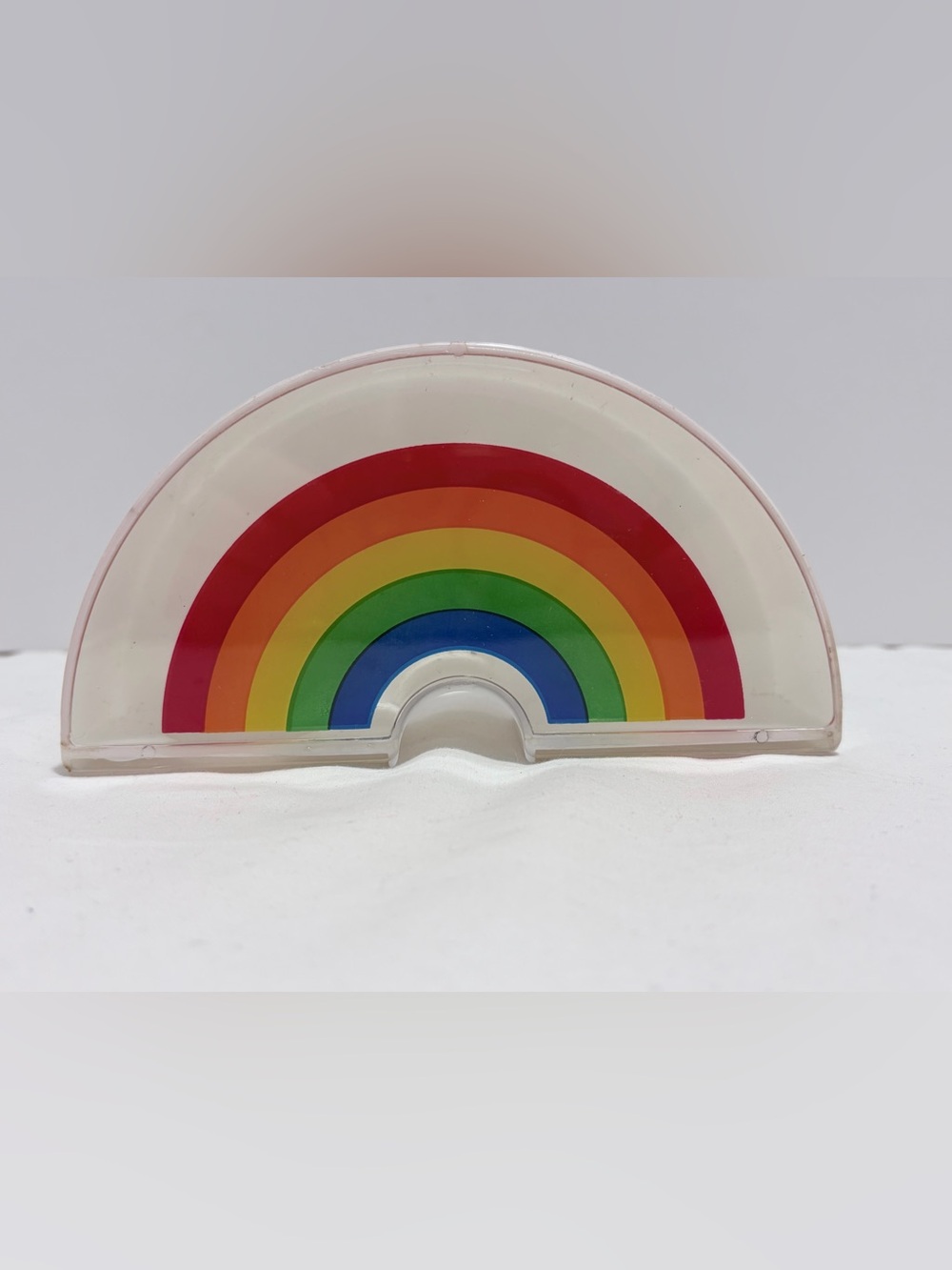 Vintage 80’s Rainbow Plastic Coin Holder